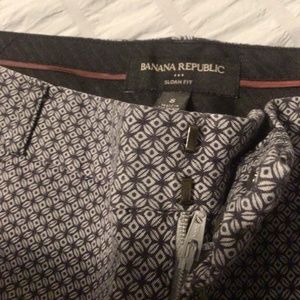 Banana Republic grey navy ankle pant
